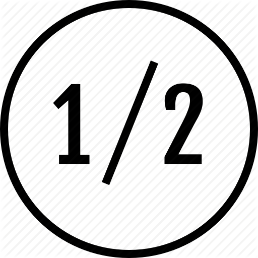 512x512 Half, Off, One, Percent Icon