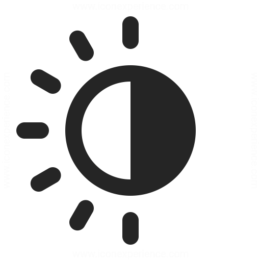 512x512 Sun Half Icon Iconexperience