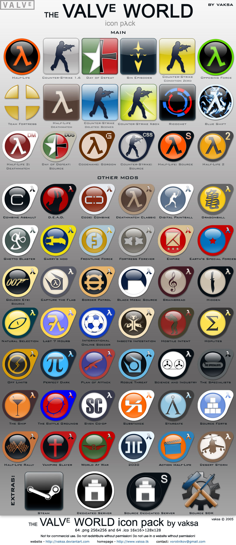 800x1850 Valve World Icon Pack