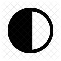 256x256 Half Moon Icon Of Glyph Style