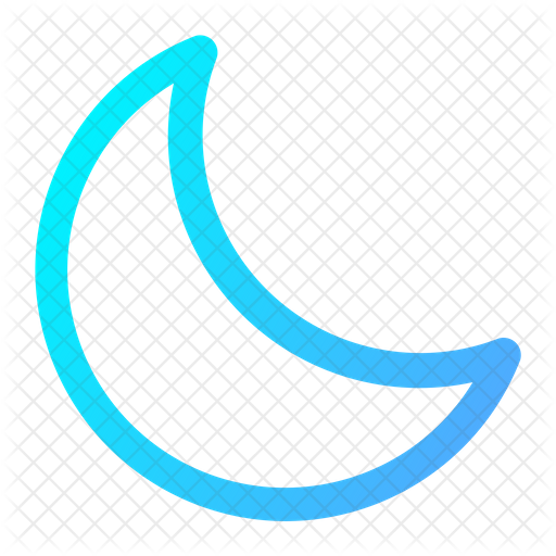 512x512 Moon Icon Of Gradient Style