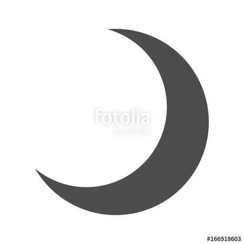 500x500 Dark Half Moon Icon Isolated