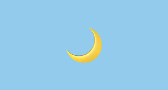 560x300 Crescent Moon Emoji