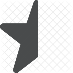 256x256 Half Star Icon Of Glyph Style