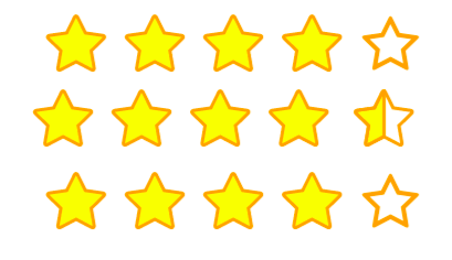 409x236 Stacking Font Awesome Star Icons