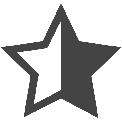 Half Star Icon at Vectorified.com | Collection of Half Star Icon free ...