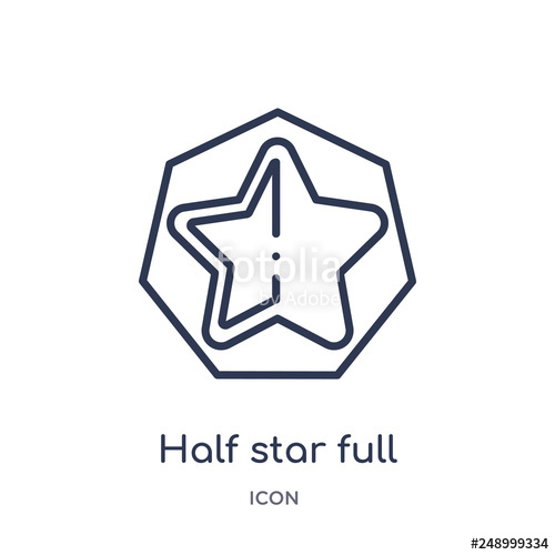 500x500 Half Star Full Icon From Ultimate Glyphicons Outline Collection