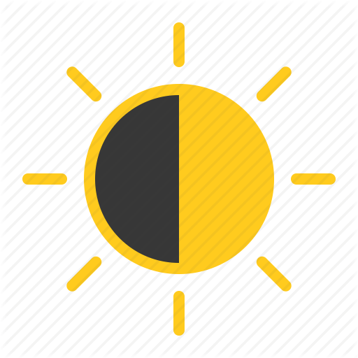 512x512 Half Sun, Solar Elicpse, Sun, Weather Icon
