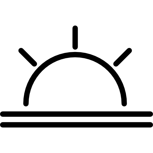 512x512 Half Sun On Two Horizontal Lines Icons Free Download