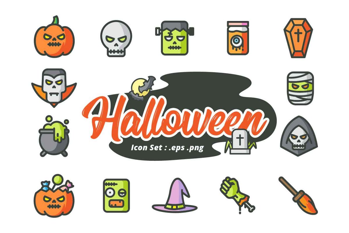 1200x800 Halloween Icon Set