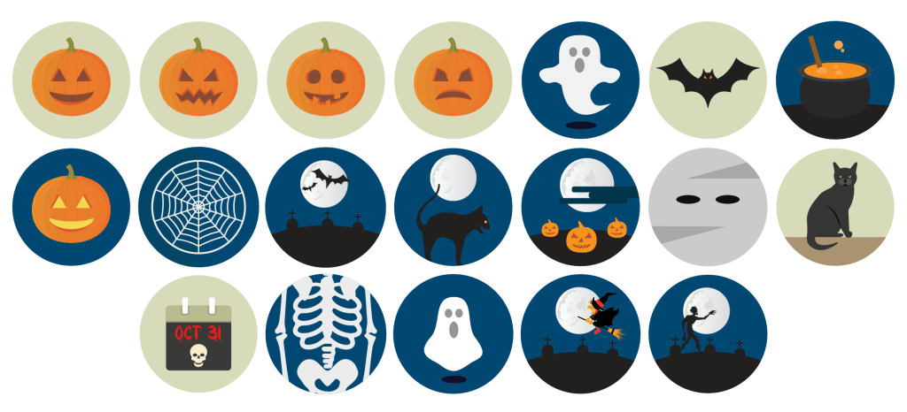 Free Flat Halloween Icons 1024x466 Free Flat Halloween Icons