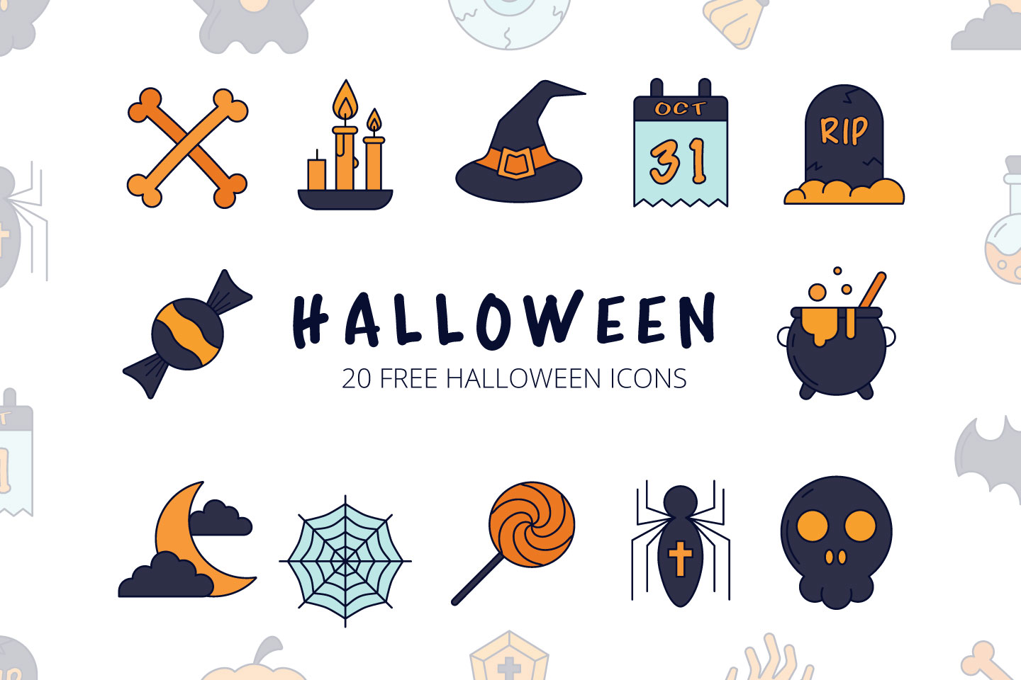 Halloween Vector Free Icon Set 1440x960 Halloween Vector Free Icon Set