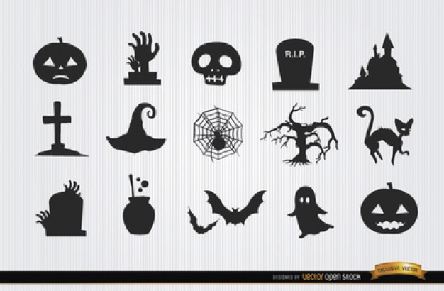 Scary Symbols Halloween Icon Set Vector Free Download 626x410 Scary Symbols Halloween Icon Set Vector Free Download