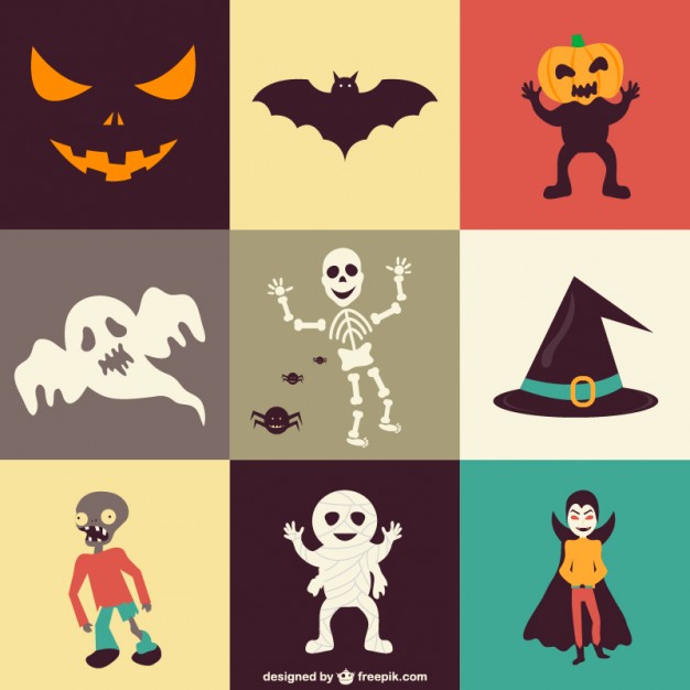 Set Of Halloween Icons Vector Free Download 626x626 Set Of Halloween Icons Vector Free Download