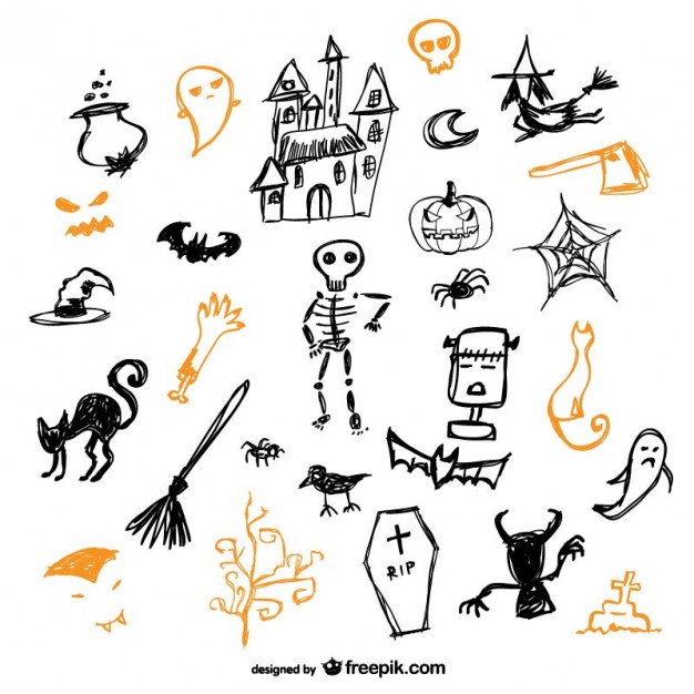 Sketch Of Halloween Icons Vector Free Download 626x626 Sketch Of Halloween Icons Vector Free Download