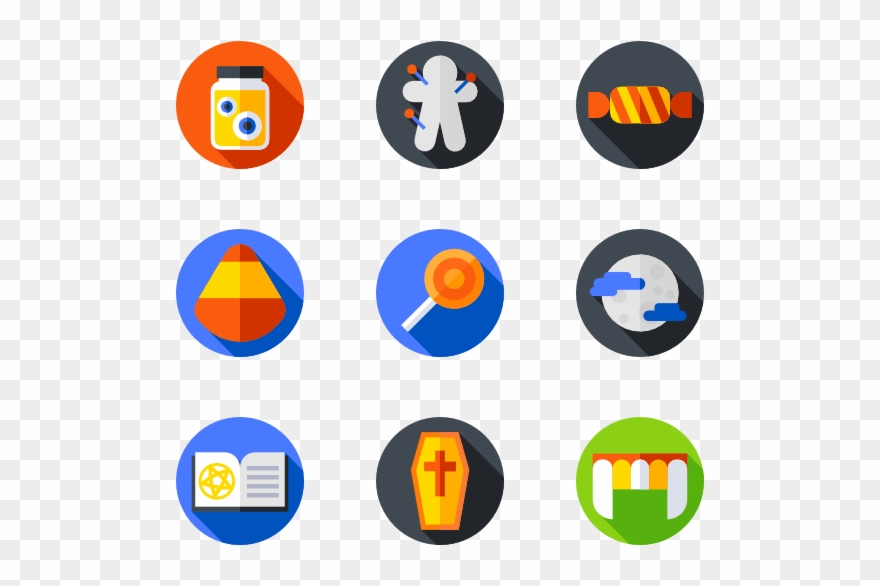 880x586 Halloween Flat Icon Pack