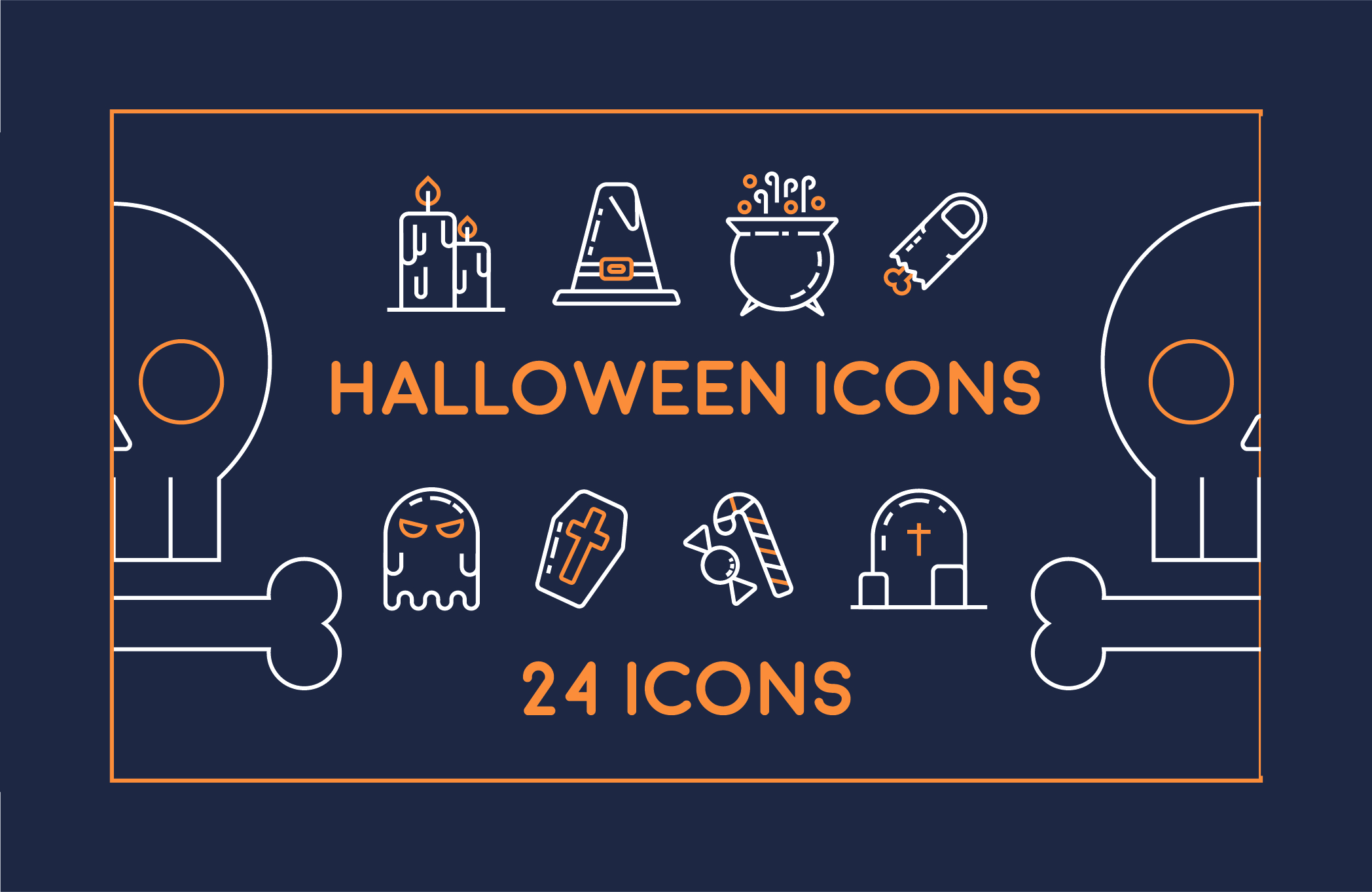 2096x1362 Halloween Icon Pack Graphic