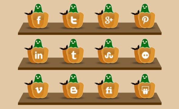 590x360 Halloween Icon Sets