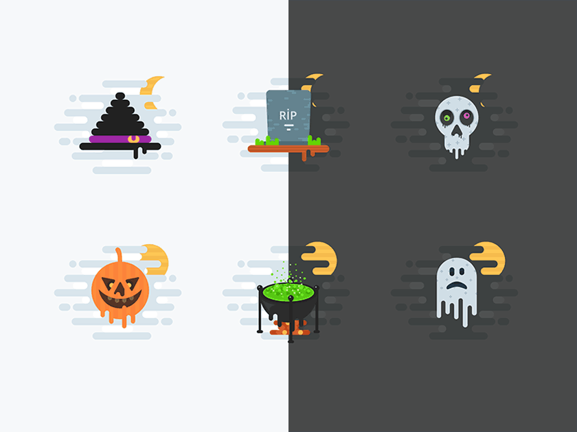 840x630 Spooky Halloween Icon Pack