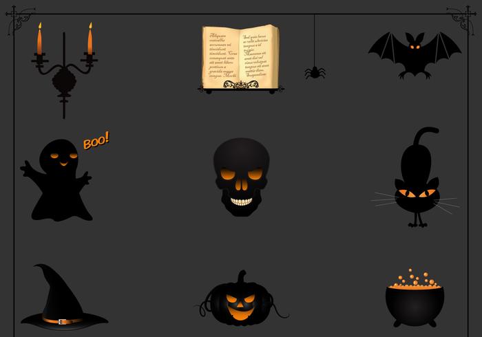 700x490 Black Halloween Icon Pack