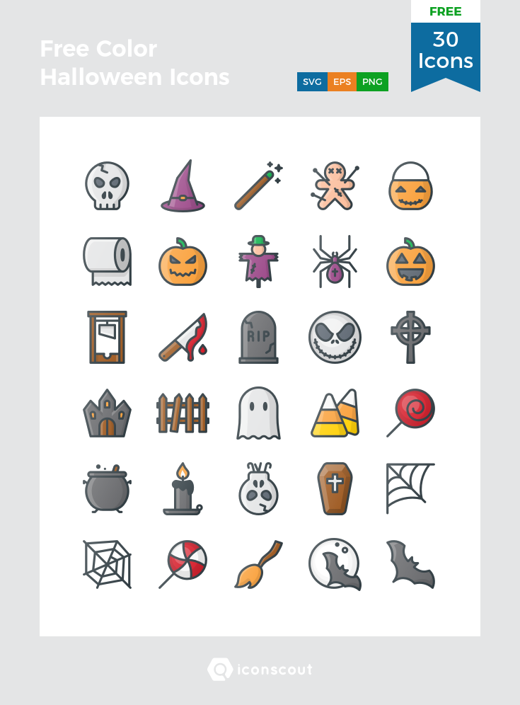 735x996 Free Color Halloween Icons Free Icon Pack
