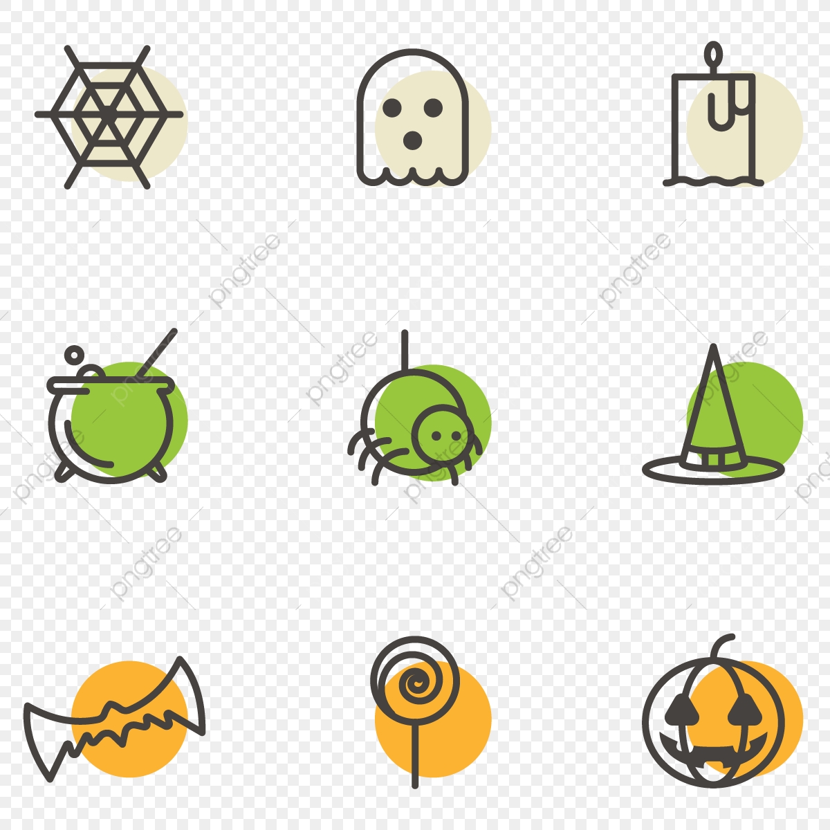 1200x1200 Halloween Concept Line Icon, Peace Sign, Pack, Poison Png