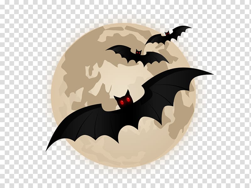 800x600 Three Black Bats And Full Moon Illustration, Bat Halloween Icon