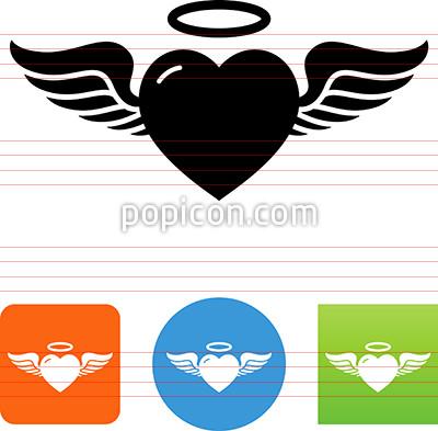 400x393 Heart With Wings And Halo Icon