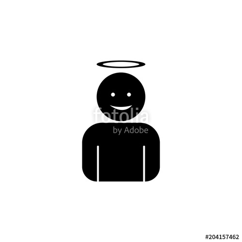 500x500 A Man With A Halo Icon Element Of Angel And Demon For Mobile