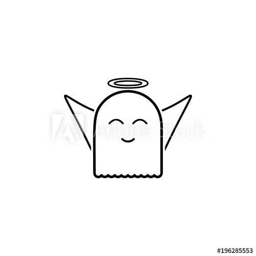 500x500 Ghost With A Halo Icon Element Of Ghost Elements Illustration