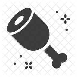 256x256 Ham Icon Of Glyph Style