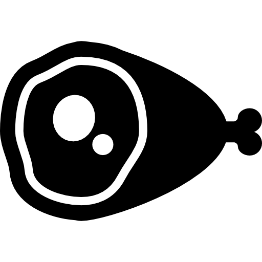 512x512 Pork Ham Silhouette Icons Free Download