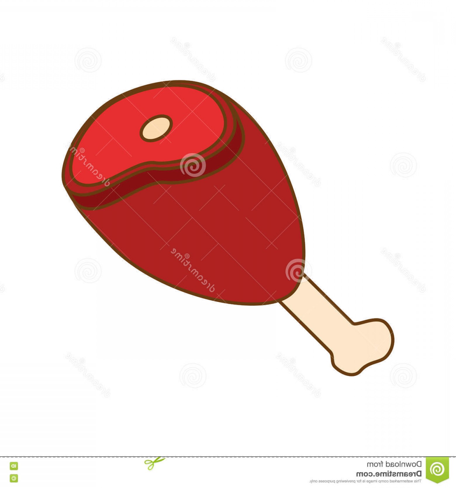 1560x1668 Stock Photo Leg Ham Icon Over White Background Colorful Design
