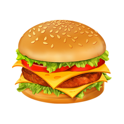 256x256 Hamburger Icon Tasty Bites Iconset Pixelkit