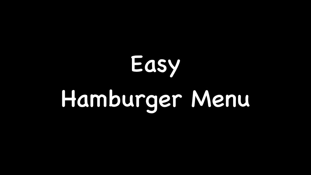 1280x720 Easy Hamburger Menu