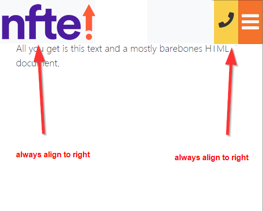 542x436 Unable To Align Branding Logo, Icon And Hamburger Menu Button