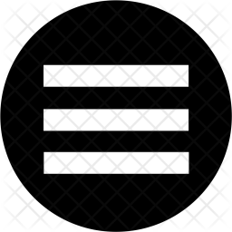 256x256 Menu, Nav, Navigation, Ui, Hamburger Icon Of Glyph Style