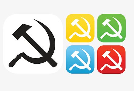 441x300 Hammer And Sickle Icon Flat Graphic Design Premium Clipart