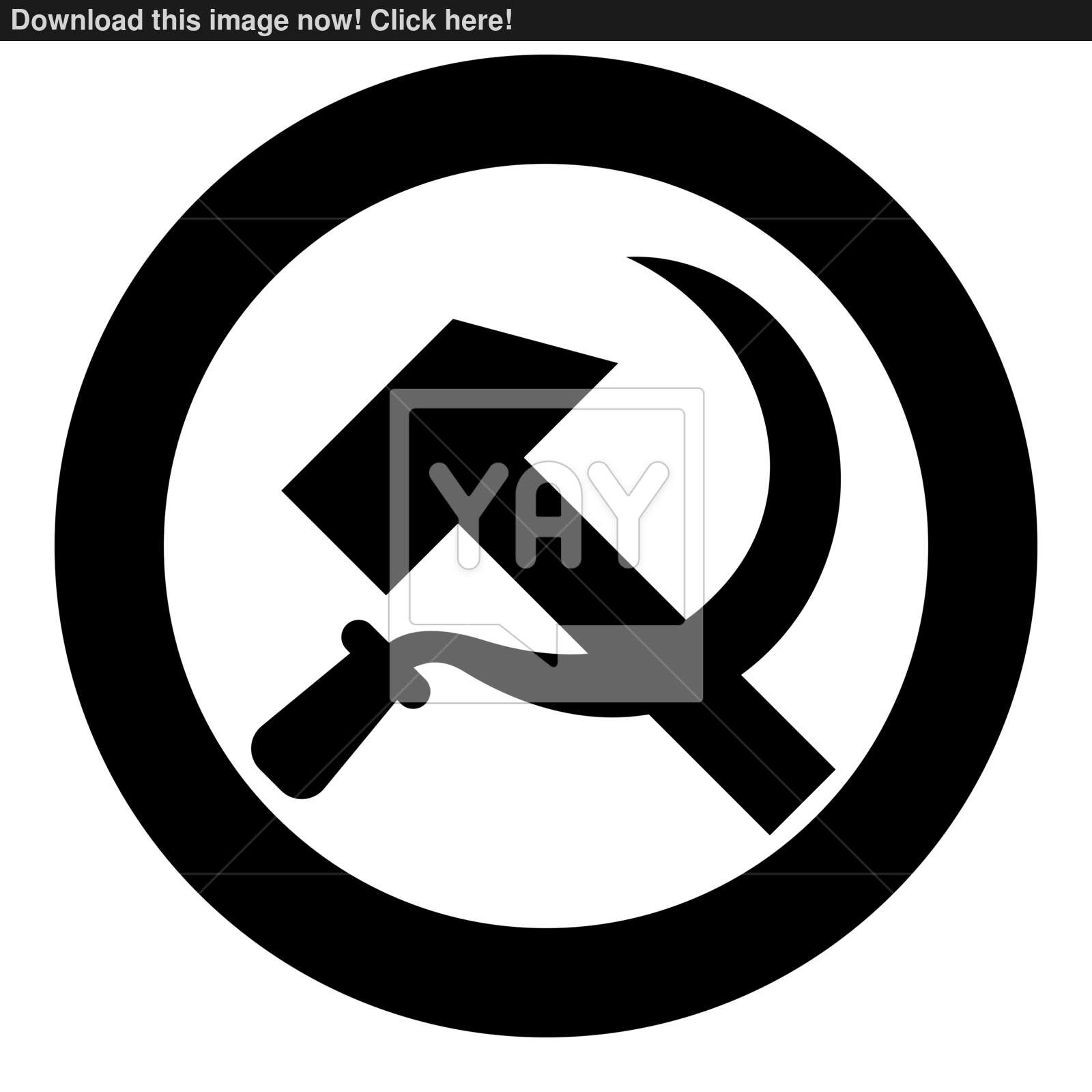 1600x1600 Hammer And Sickle Icon Black Color Vector Illustration Simple