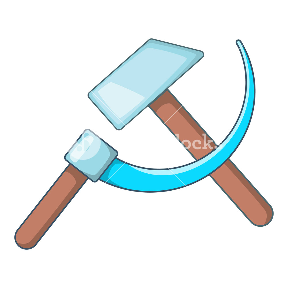 1000x1000 Hammer And Sickle Icon Cartoon Illustration Of Hammer And Sickle