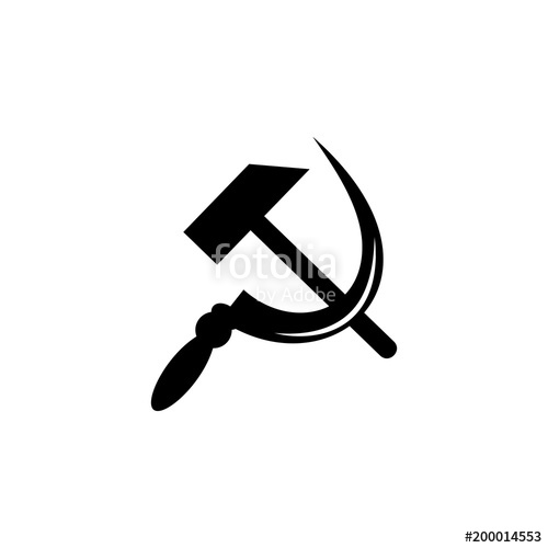 500x500 Hammer And Sickle Icon Element Of Communism Illustration Premium