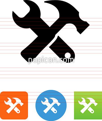 400x474 Hammer And Wrench Icon Construction Icons Construction