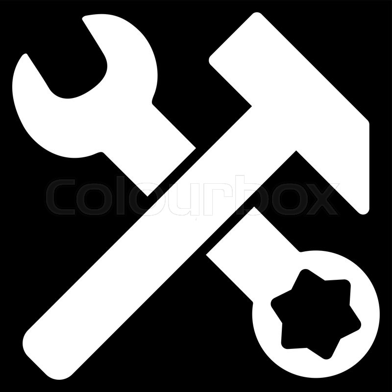 800x800 Hammer And Wrench Vector Icon Style Stock Vector Colourbox