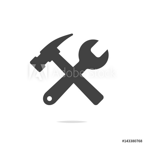 500x500 Hammer And Wrench Icon Vector