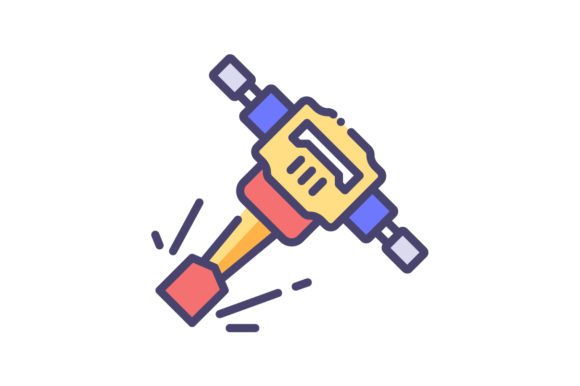 580x386 Jack Hammer Icon Graphic