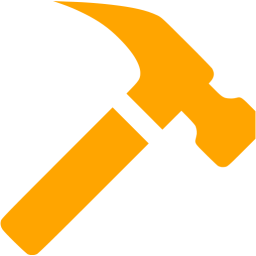 256x256 Orange Hammer Icon