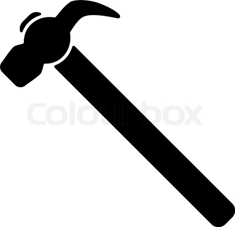 800x773 The Hammer Icon Hammer Symbol Flat Stock Vector Colourbox