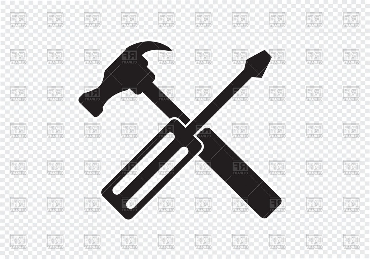 1440x1009 Tools And Hammer Icon Vector Clipart Cqrecords