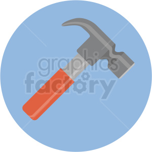 300x300 Hammer Icon With Blue Circle Background Clipart Royalty Free Gif