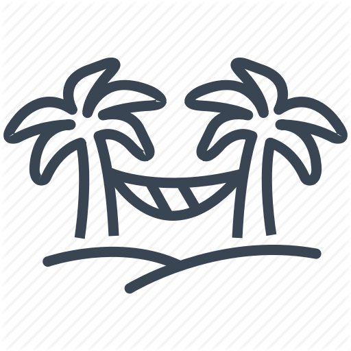 512x512 Beach, Hammock, Palm, Tree, Vacation Icon